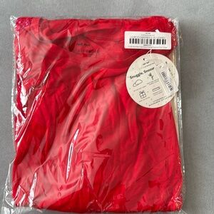 Little Sleepies Candy Red Men’s LS Bamboo Tee NIB